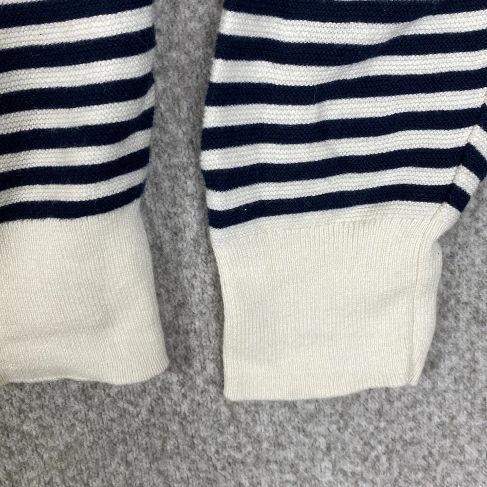 J. Crew nautical stripe crew neck sweater cotton XS color block coastal 2022